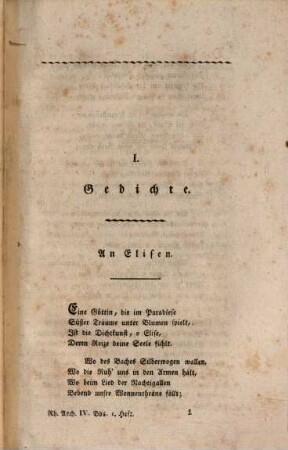 Rheinisches Archiv für Geschichte und Litteratur. 4. 1811, 1 = Heft 1 des Jahrgangs 1811 (Jan.)