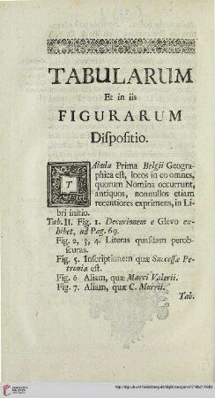 Tabularum et in iis figurarum dispositio