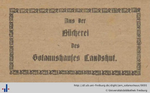 Exlibris (Aus: UB Freiburg, BS 14/1050).