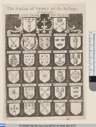 Wappen der Bischöfe von England