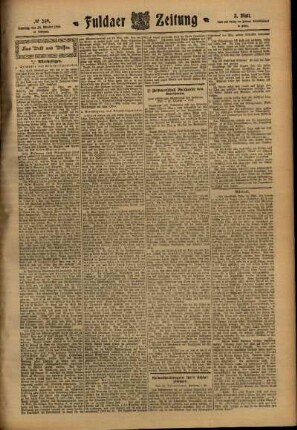 Dritte Ausgabe vom Samstag, den 29. Oktober 1910.
