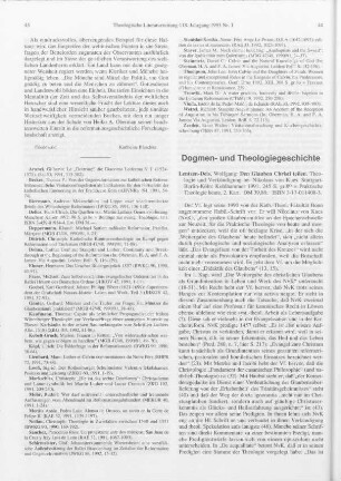 Dogmen- und Theologiegeschichte
