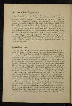 Die persönliche Aussprache