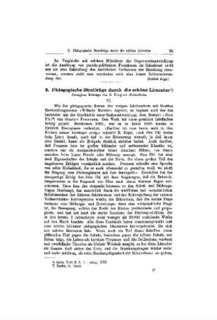Pädagogische Streifzüge duch die schöne Literatur