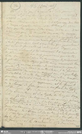 Eigenh. Briefkonzept von August Wilhelm von Schlegel an Henry T. Colebrooke, Bonn, 1820