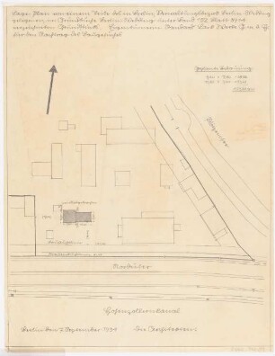 Belegschaftsgebäude der Standard-Lack-Werke, Berlin-Plötzensee: Lageplan 1:500