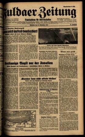 Ausgabe vom Mittwoch, den 18. September 1940.