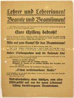 Aufruf der Deutschen Volkspartei zur Wahl der Nationalversammlung 1919