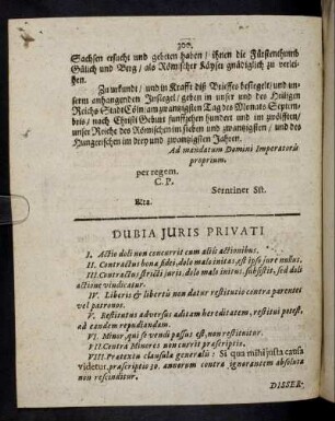 Dubia Juris Privati