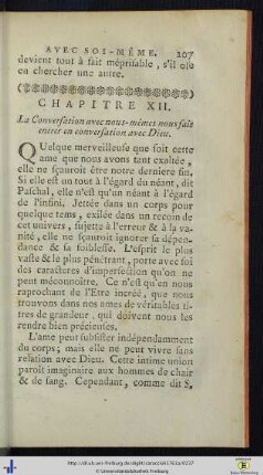Chap. XII. La Conversation avec nous-mêmes nous fait entrer en conversation avec Dieu.
