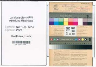 Entnazifizierung Herta Roellkens , geb. 08.09.1921 (Postangestellte)