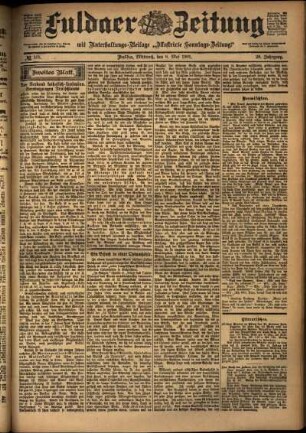 Zweite Ausgabe vom Mittwoch, den 08. Mai 1901.