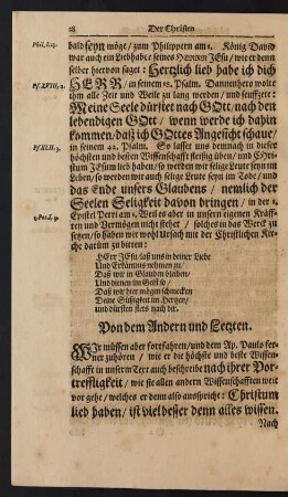 Von dem Andern und Letzten. [Nach ihrer Vortrefflichkeit/ wie sie allen andern Wissenschafften weit vorgehe.]