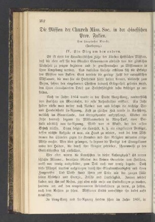 Die Mission der Church Miss. Soc. in der chinesischen Prov. Fukien