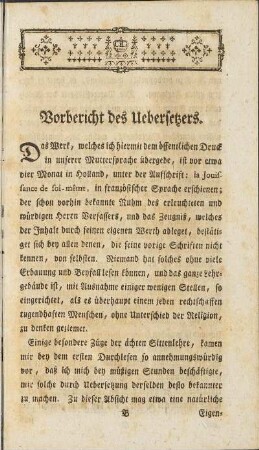 Vorbericht des Uebersetzers.