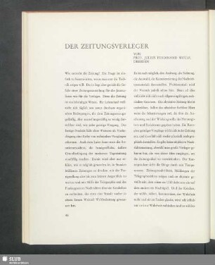 Der Zeitungsverleger