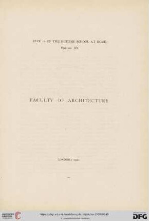 Faculty of architecture