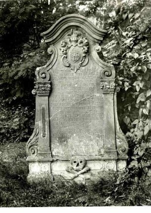 alter Friedhof, Grabstein der Maria Louisa Dürrin geb. Eberhardin, 1760. Vergleich 356