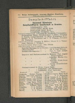 Dampfschifffahrt.