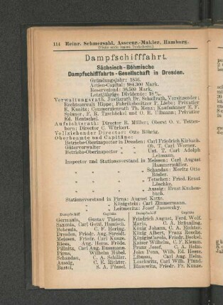 Dampfschifffahrt.