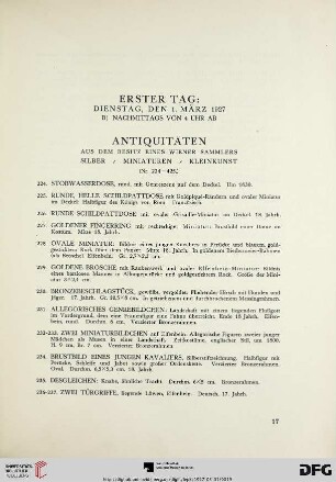 Antiquitäten aus dem Besitz eines Wiener Sammlers [...] (Nr. 224-425)
