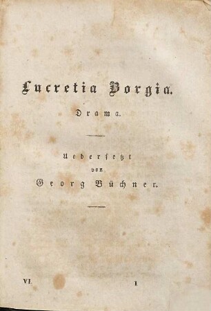 Victor Hugo's sämmtliche Werke, 6. Lucretia Borgia. Maria Tudor