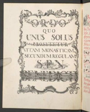 Ordo Quo Unus Solus Profitetur Vitam Monasticam Secundum Regulam.