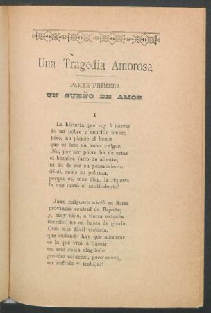 Parte primera - Un sueño de amor
