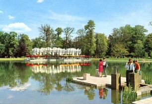 Bundesgartenschau 1967. Wassergarten und Seerestaurant im Schlossgarten
