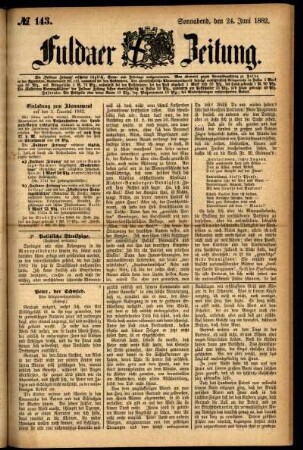 Ausgabe vom Samstag, den 24. Juni 1882.