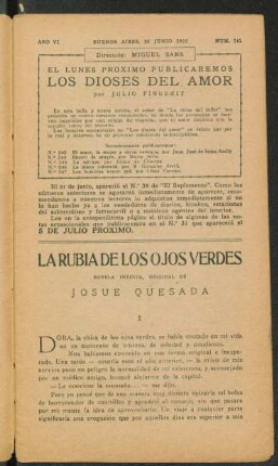 1922006241: La rubia de los ojos verdes