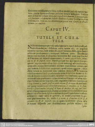 Caput IV. De Tutela Et Curatela