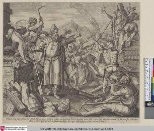 [Die Israeliten zerstören das Götzenbild von Baal; The israelites destroying the graven images of Baal]