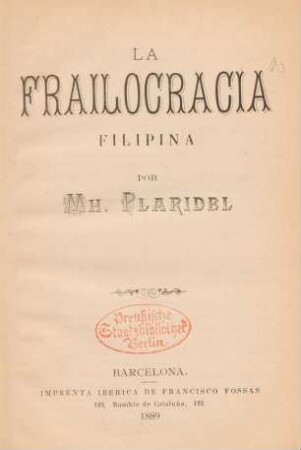 La frailocracia filipina