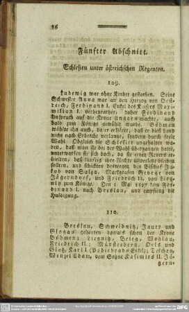 Fünfter Abschnitt. Schlesien unter östreichschen Regenten