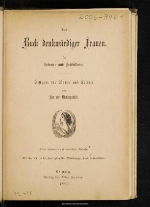 Das Buch denkwürdiger Frauen : in Lebens- und Zeitbildern : Festgabe für Mütter und Töchter