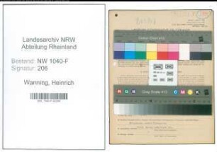 Entnazifizierung Heinrich Wanning , geb. 27.06.1911 (Zollangestellter)