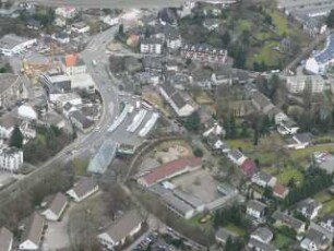Luftbild Endhaltestelle Bensberg