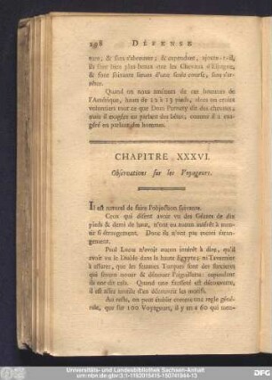 Chapitre XXXVI. Observations sur les Voyageurs.