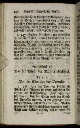 Hauptstück II. Von der Pflicht des Richters überhaupt.