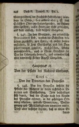 Hauptstück II. Von der Pflicht des Richters überhaupt.