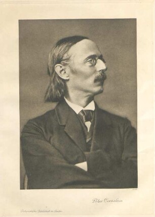 Peter Cornelius, Porträt [Kupfertiefdruck, Originalvervielfältigung] (Ansetzungssachtitel von Bearbeiter/in)