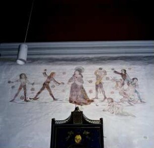Wandbild mit Steinigung des heiligen Stephanus