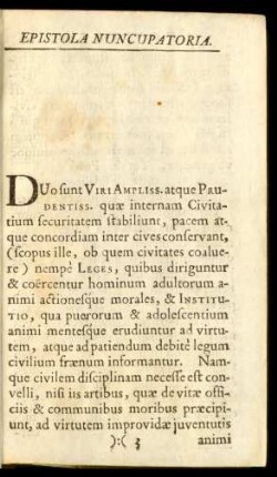 Epistola Nuncupatoria.