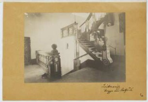 Rathaus, Leitmeritz: Innenansicht Treppenaufgang (aus: Skizzen- und Fotoalbum 21)