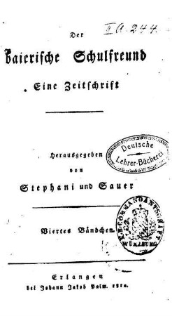 1812: Der baierische Schulfreund - 1812, 4