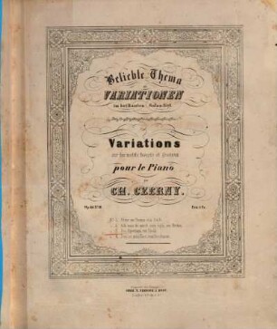 Beliebtes Thema mit Variationen im brillanten Salon-Styl : pour le piano ; op. 811, 3. Das Alpenhorn, von Proch