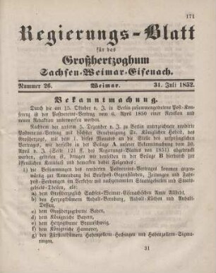 Nr. 26 : 31. Juli 1852