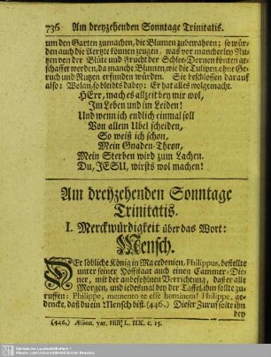 Am dreyzehenden Sonntage Trinitatis