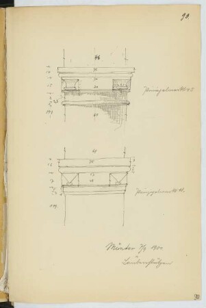Dom, Münster: Details (aus: Skizzen- und Fotoalbum 18)